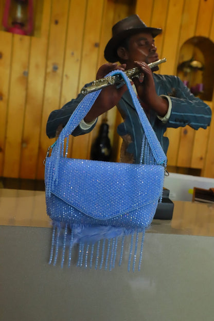 The Blue Crystal Work Clutch Bag