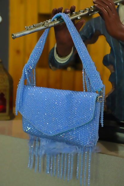 The Blue Crystal Work Clutch Bag