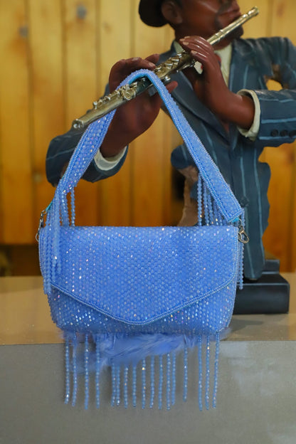 The Blue Crystal Work Clutch Bag