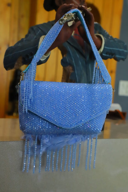 The Blue Crystal Work Clutch Bag