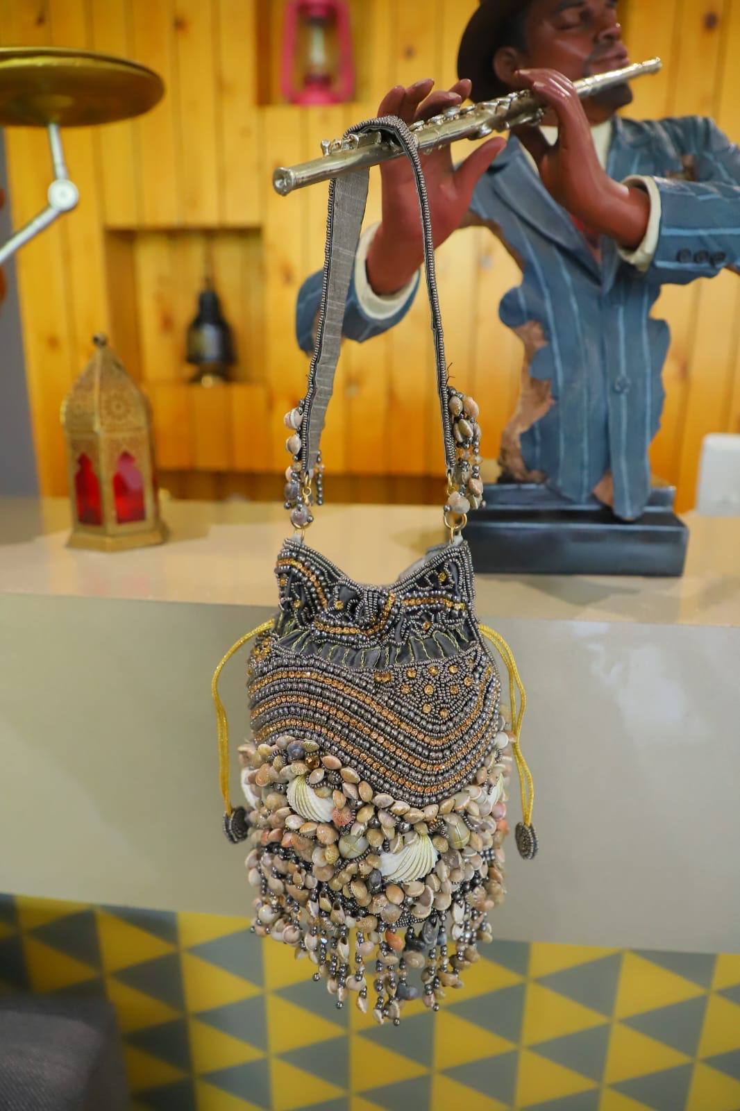 The Shell Embellished Potli Bag